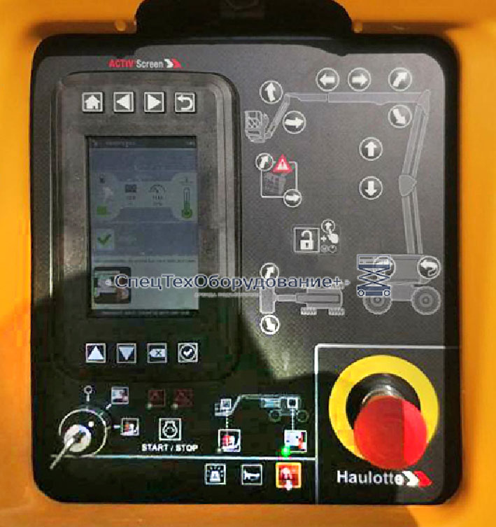 Haulotte HA16RTJ PRO диагностический экран нижнего пульта управления